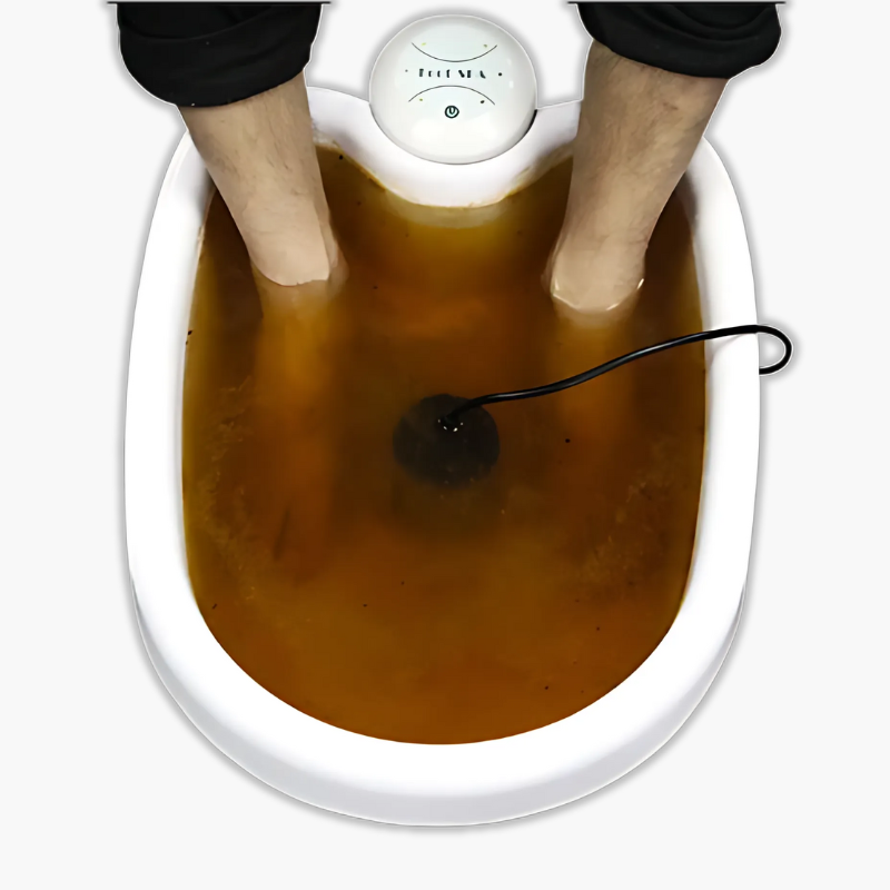 Ionic Foot Detox Bath in Action - Watch the Deep Cleansing Process as Toxins Are Drawn Out Through Your Feet. Best Natural Detox Solution.